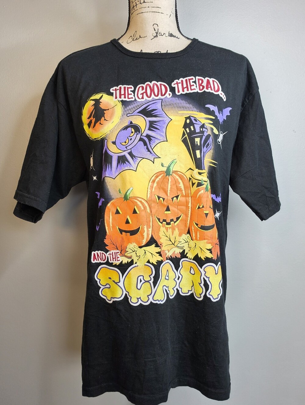 Vintage y2k 90s Halloween cotton t-shirt Sz Xl